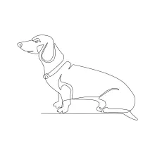 One Line Dachshund Drawing: Learn to Draw Long-Body Dogs in a Simple Way