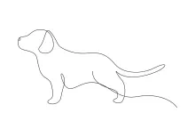 One-Line Dachshund Drawing: Fun Practice with Long Dog Shapes