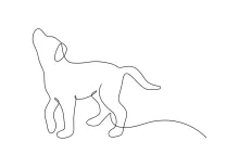 Easy Dachshund One-Line Art: Practice Pet Drawing with Simplicity