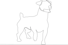 "Single Line Walking Dog: A Fun and Relaxing Art Exercise"