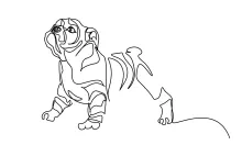 Friendly Dog Shape: Learn Pet Drawing with a Simple Line