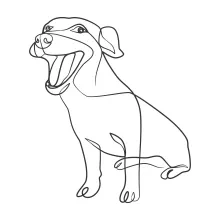 "Continuous Line Dog Drawing: A Simple and Fun Way to Learn Pet Illustration"