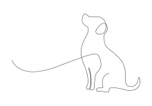 "One-Line Dog Art: A Simple Way to Draw a Cute and Friendly Pet"