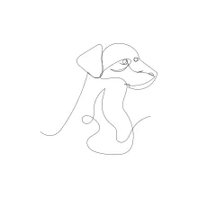 One-Line Dog Art: Learn Basic Drawing with a Loyal Companion Subject