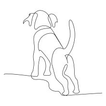 One-Line Dog Outline: A Beginner-Friendly Way to Explore Animal Drawing