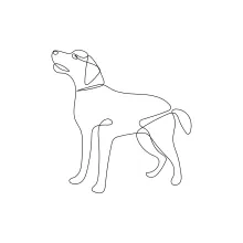 One-Line Dog Drawing: Perfect for Exploring Animal Form and Simplicity