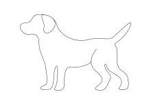 "Simple One-Line Drawing of a Dog: A Fun and Relaxing Art Activity for Kids"