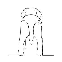 Easy Dog One Line Drawing: Great for Kids and Beginners