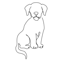 "One Line Dog Drawing: Capturing Loyalty and Motion with Minimalist Art"