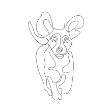 Draw a Dog with One Line: Great for Practicing Animal Form Basics