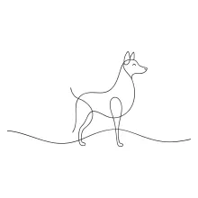 Basic Dog Outline: One-Line Art for Beginners
