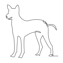 "Minimalist Dog Sketch: Creating Expressive Pet Art with One Line"