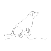 Dog Drawing in One Continuous Line: A Simple Art Activity for Everyone