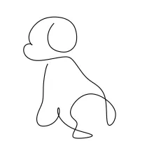 "Simple One Line Puppy Sketch: A Fun and Easy Way to Draw Cuteness"