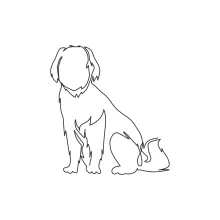 "One Line Simple Puppy Illustration: Depicting Joy and Liveliness with Minimalist Techniques"