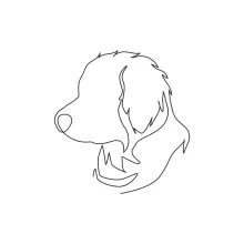 "Minimalist Simple Puppy Drawing: Capturing Energy and Charm in One Line Art"