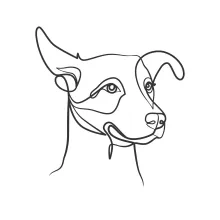 One Line Drawing of a Dog’s Head: Learn to Draw Faces with a Simple Line