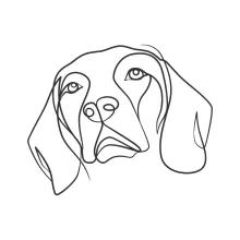 "Continuous Line Dog Face: An Easy and Fun Way to Draw Pet Expressions"
