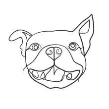 "Minimalist One Line Dog Head: A Beginner-Friendly Approach to Pet Art"