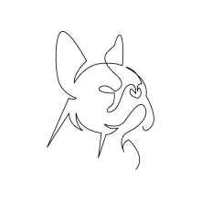 One Line Dog Head Drawing – Focused Animal Portrait for Beginners