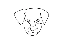 Dog Head in One Line: Learn to Draw Pet Faces Quickly and Easily
