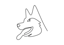 One Line Drawing of a Dog’s Head: Practice Pet Art with One Easy Line