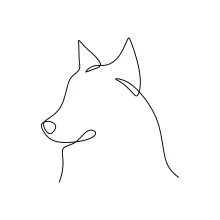 "Continuous One Line Dog Head Drawing: A Simple Approach to Capturing Pet Expressions"