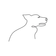 "Minimalist One Line Dog Head: An Accessible Art Exercise for Pet Lovers"