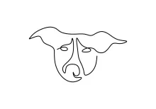 One Line Dog Face Drawing: Learn to Draw Animals with Simple, Fun Lines
