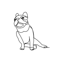 "One-Line Pug Sketch: A Quick and Fun Art Activity for Kids"