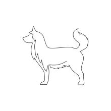 "One Line Siberian Husky Head Drawing: Capturing Strength and Intelligence with Minimalist Art"