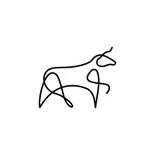 Simple One-Line Bull Drawing: Learn Animal Proportions Through Minimalist Art
