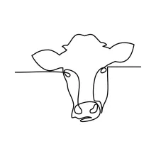 Easy Cow Drawing Using One Line: Build Drawing Skills with Farm Animal Shapes