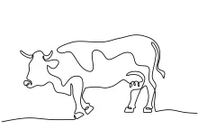 Draw a Friendly Cow with One Line: Simple Art Technique for Everyone