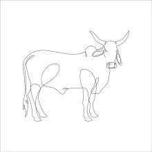 Minimalist One-Line Cow Drawing: Learn Farm Animal Shapes with Simple Techniques