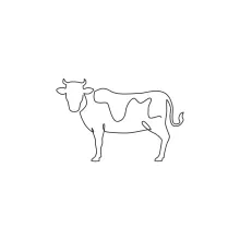 Easy One-Line Cow Drawing: Practice Farm Animal Shapes with Simple Drawing Tools