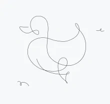 One-Line Duck Drawing: Practice Recognizing Bird Shapes in Simple Form