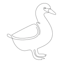 Duck Drawing in One Line: Practice Bird Shapes with This Fun and Simple Activity