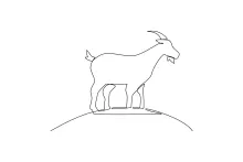 Draw a Goat in One Line: Practice Unique Animal Shapes with Simple Line Art