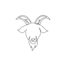 One-Line Goat Drawing for Practice: Build Art Skills with a Simple Animal Outline