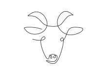 One-Line Goat Art for Practice: Build Drawing Skills with a Simple Farm Animal