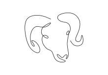 Simple Goat Drawing in One Line: Great for Practicing Drawing Focus and Patience