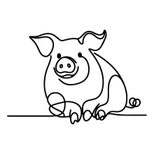 Quick One-Line Pig Drawing: Simple Animal Art for Fun and Skill Growth