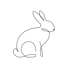 Learn to Draw a Bunny in One Line: Simple Animal Shapes for Daily Art