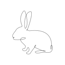 Easy Bunny Drawing with One Line: Create Cute Animal Art in Minutes