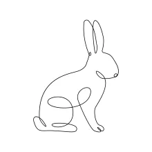 Bunny Drawing in One Line: Simple Sketching Practice to Improve Animal Art