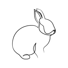 Bunny One-Line Drawing for Beginners: Fun Animal Art with Just One Line