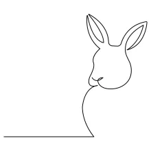 Easy One-Line Bunny Drawing: Cute Animal Art for Simple Sketching