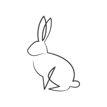 One-Line Rabbit Drawing: A Relaxing Way to Learn Simple Animal Forms