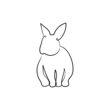 Easy One-Line Rabbit Drawing: Great for Practicing Curved and Simple Lines